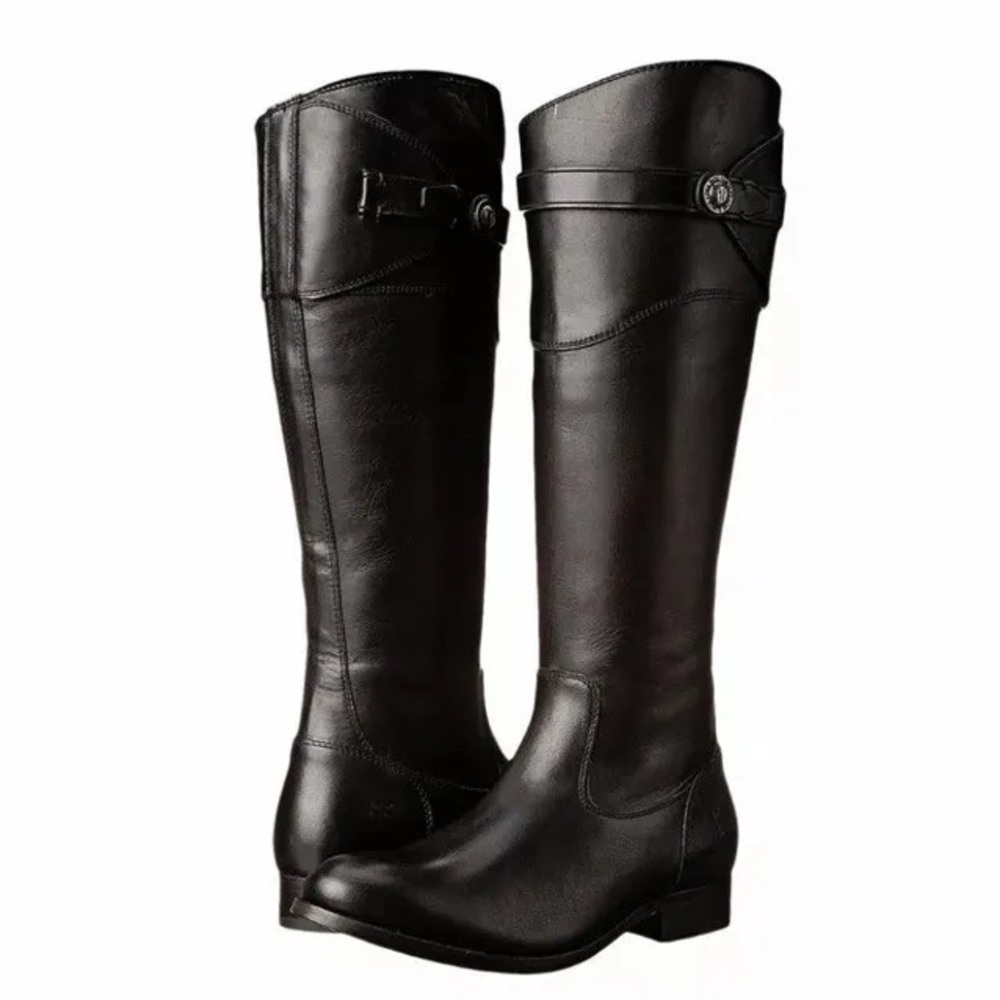 Frye Women’s 6.5 Molly Knee High Tall Black Leather Riding Boots